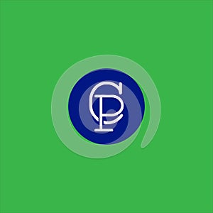 C P letter logo monogram design