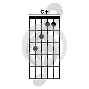 C plus guitar chord icon