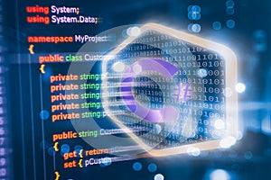 C sharp programming language source code example on monitor