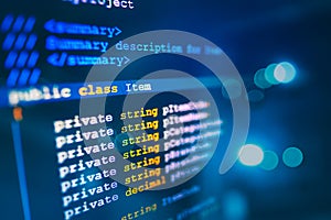 C sharp programming language source code example on monitor