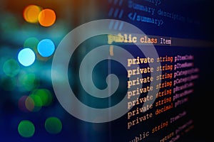 C sharp programming language source code example on monitor