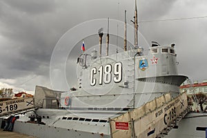 C-189 Submarine Floating Museum in St. Petersburg