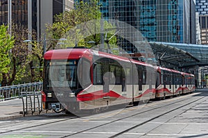 C-Train in downtown Calgary, Alberta