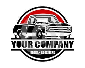 c10 truck logo isolated on white background side view. best for badge, emblem, icon. vector illustration available in eps 10