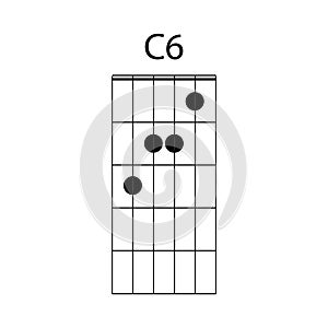 C6 guitar chord icon