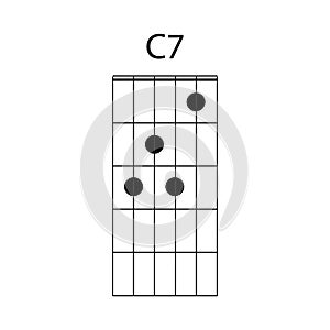 C7 guitar chord icon