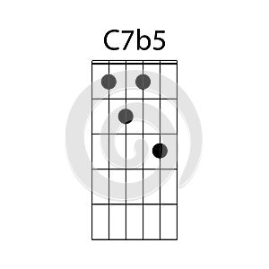 C7b5 guitar chord icon