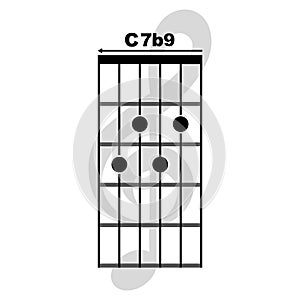 C7b9 guitar chord icon