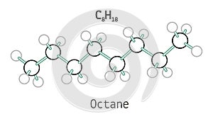 C8H18 octane molecule