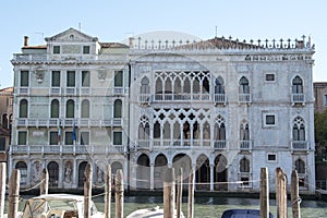 Ca` d`Oro, Building on the Grand Canal, city of Venice. photo