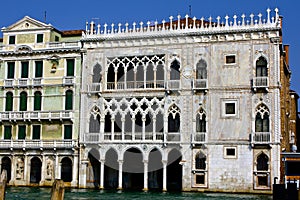 Ca d'Oro Palace Along Venice's Grand Canal