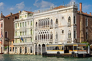 Ca d'Oro palace on Grand canal in Venice, Italy