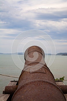 CaÃ±on de la Fortaleza de Santa Cruz en FlorianÃ³polis photo