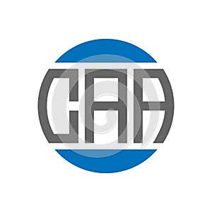 CAA letter logo design on white background. CAA creative initials circle logo concept. photo