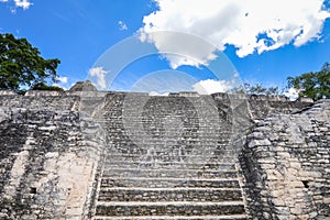 Caana pyramid at the Caracol archaeological site of Maya civilization in Belize