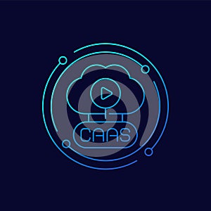 CaaS, content as a service line vector icon