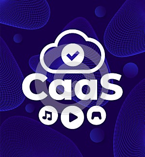 CaaS, content as a service vector illustration