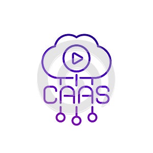 CaaS line icon, content as a service