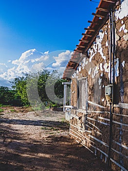 Rural region of the brazilian northeastern interior. The semi-arid tropical climate has the caatinga as a vegetation biome. photo