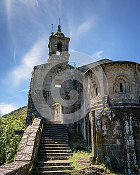 Caaveiro Monastery ruins in Fragas do Eume