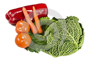 Cabagge, Tomatoes, Carrots and Pepper
