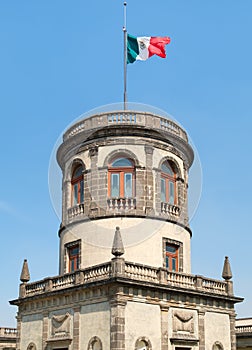 The Caballero Alto tower on top of Chapultepec Castle in Mexico City photo