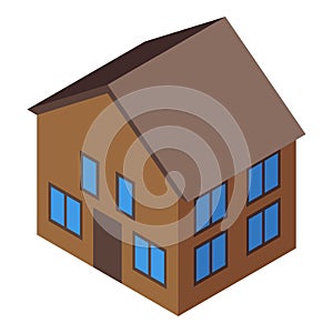 Cabana house icon isometric vector. Summer home