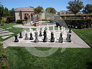 Cabana, Swimming Pool and Chess Game photo