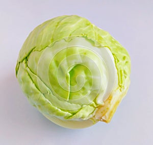 Cabbage head wrapped green-cabbage leafy greens vegetable food band gobi pata gobi brassica oleracea var. capitata stock photo photo