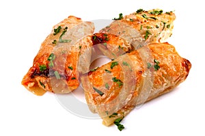 Cabbage rolls filled with ground meat