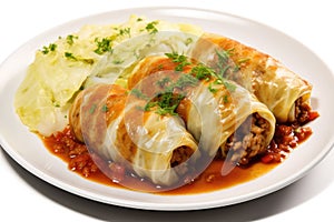 Cabbage Rolls with Mashed Potatoes, Cabbage Rolls Stuffed with Ground Meat and Rice