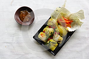 cabbage rolls stuffed meat or kol gulung, kelem dolmasi, sarma Cabbage wraps,