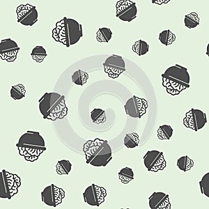 Cabbage salad dish solid seamless pattern, culinary cooking theme. Vector graphics. Plate with cabbage vegetable, salad