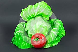 Cabbage and tomato