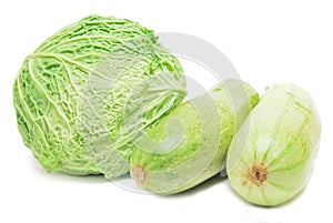 Cabbage and vegetable marrows