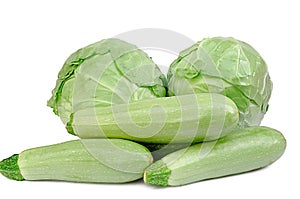 Cabbage and vegetable marrows