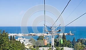 Cabel-way in town Yalta, Crimea