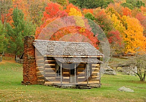 Cabin in Autumn photo