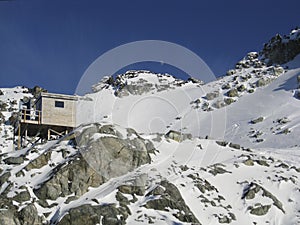 Cabin at Blackcomb Peak, British Columbia