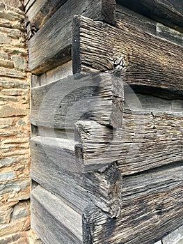 Cabin corner joints and stone