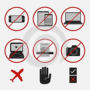 Cabin device prohibit rules photo
