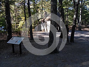 Cabin of Henry David Thoreau near Walden Pond, Concord, Massachusetts, USA