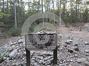 Cabin of Henry David Thoreau near Walden Pond, Concord, Massachusetts, USA