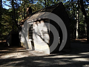 Cabin of Henry David Thoreau near Walden Pond, Concord, Massachusetts, USA