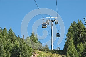 Cabin lifts in the Alps