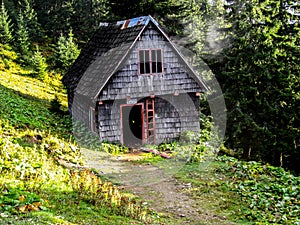Cabin on mountain