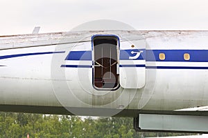 Cabin of an old military aircraft close-up