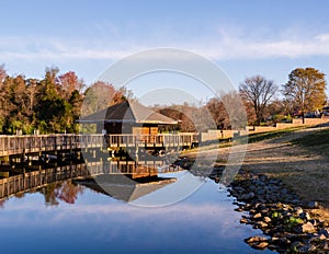 A Cabin Overlooking a Lake