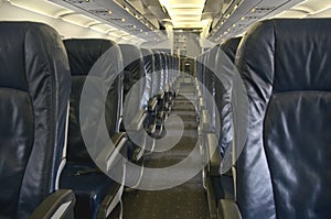 Cabin of passenger plane