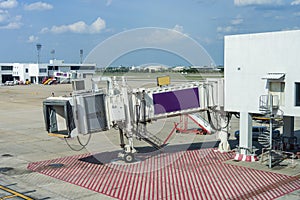 Cabin of plane with gate way passengers